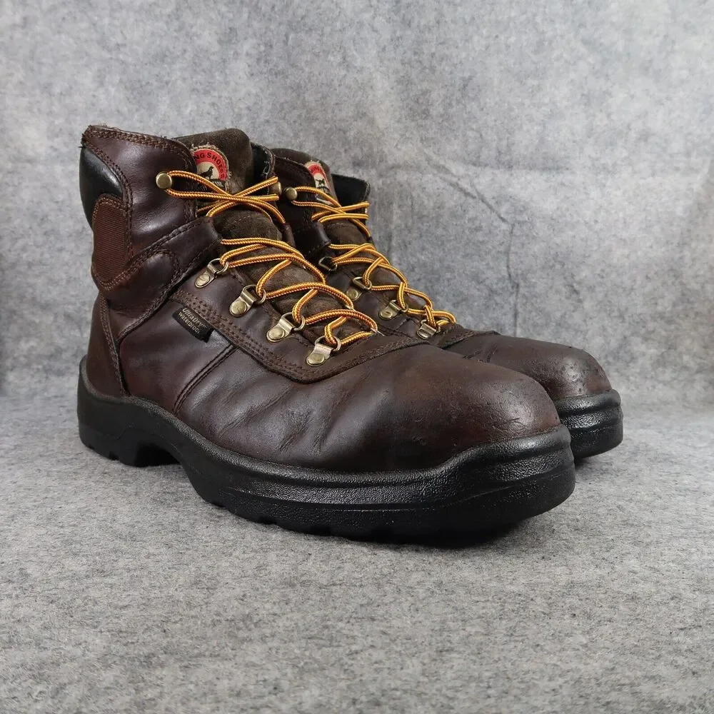 Red Wing Shoes Mens 12 Work Boot Leather Irish Setter Safety Toe Waterproof Ely